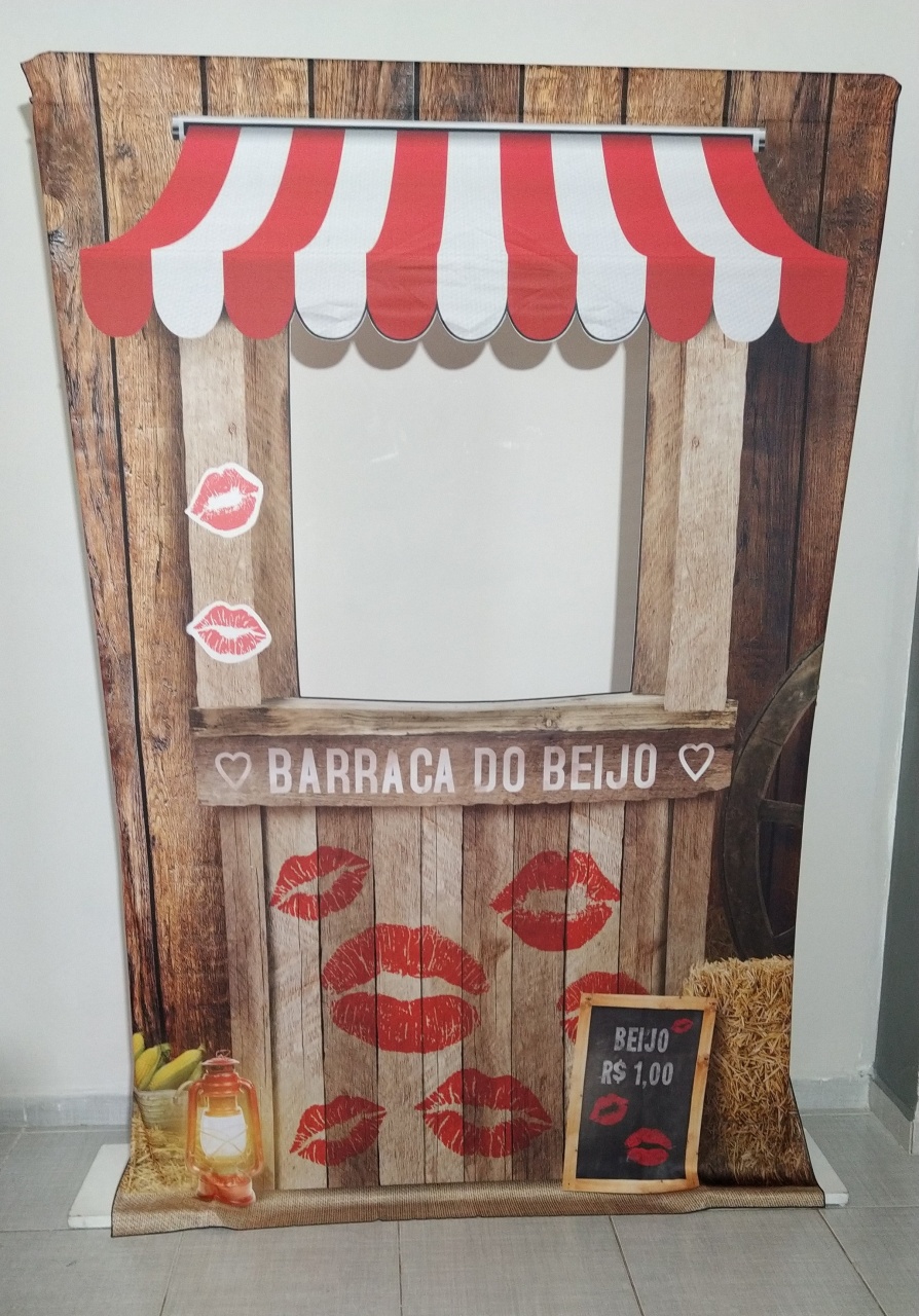 Cortina Barraca Do Beijo - Shalom Festas Pegue e Monte
