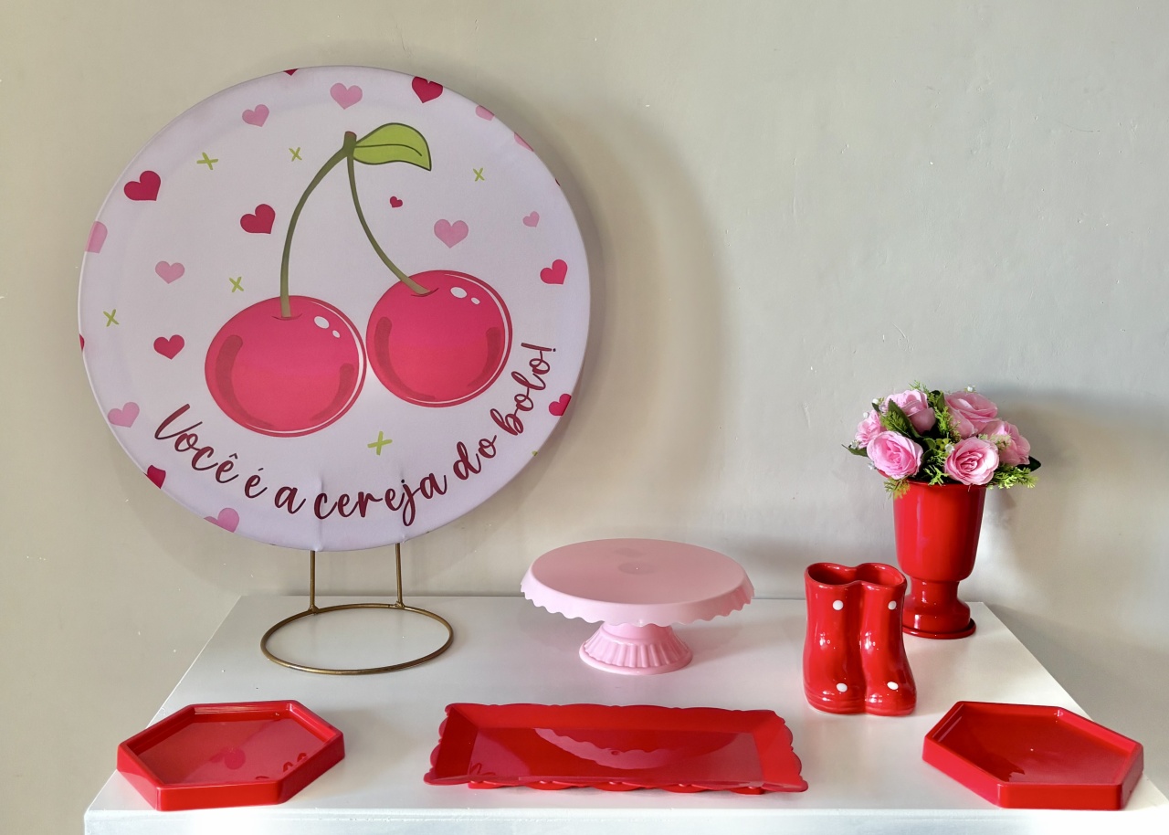 Mini Kit Cerejinha 01 - Shalom Festas Pegue e Monte 