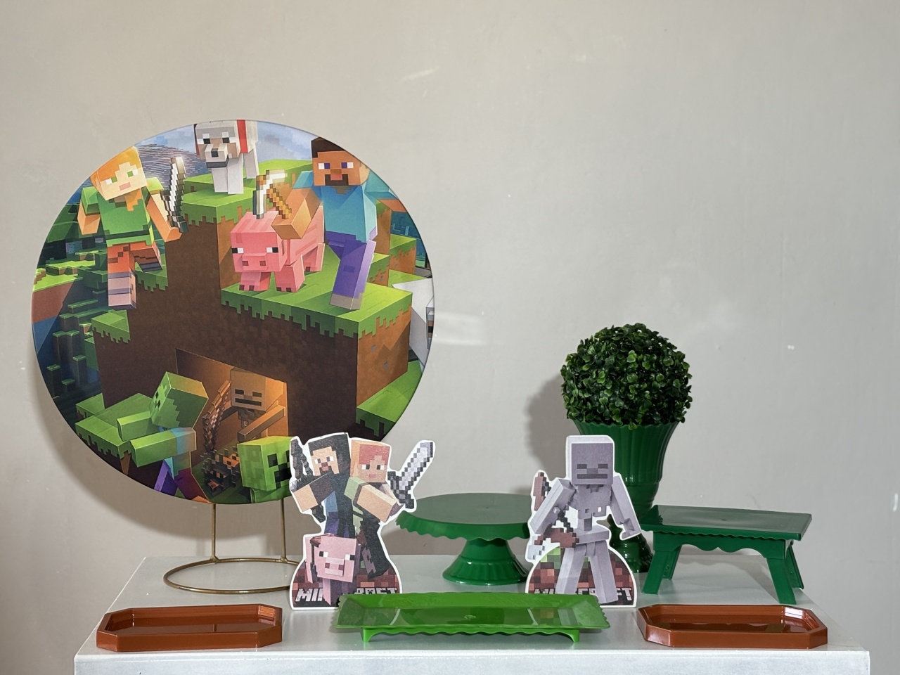 Mini Kit Minecraft 01 - Shalom Festas Pegue e Monte 