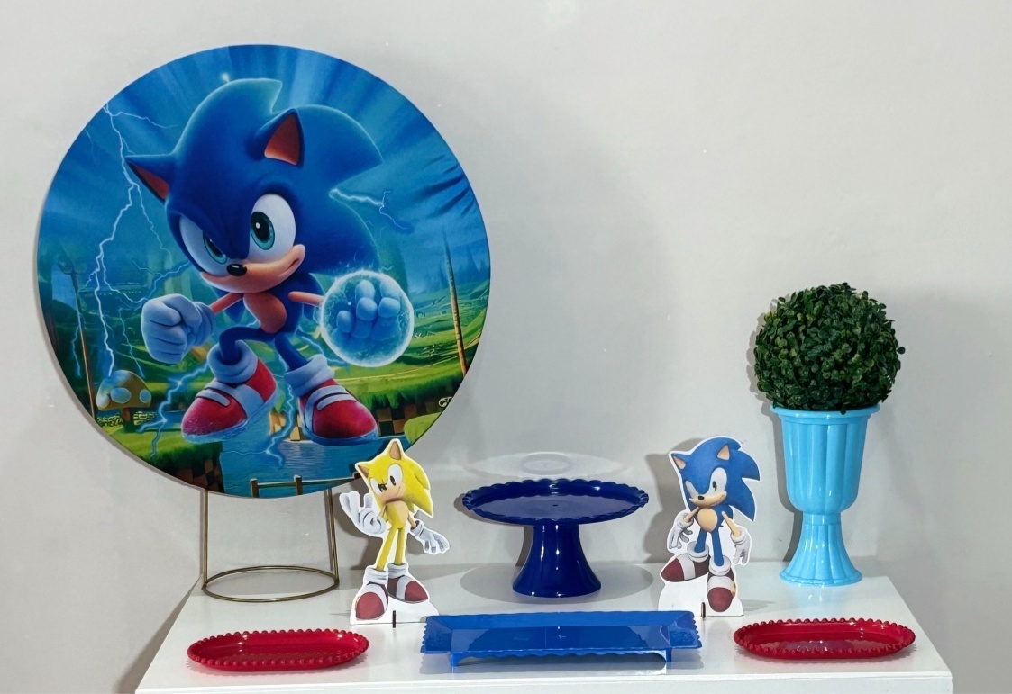Mini Kit Sonic 03 - Shalom Festas Pegue e Monte 