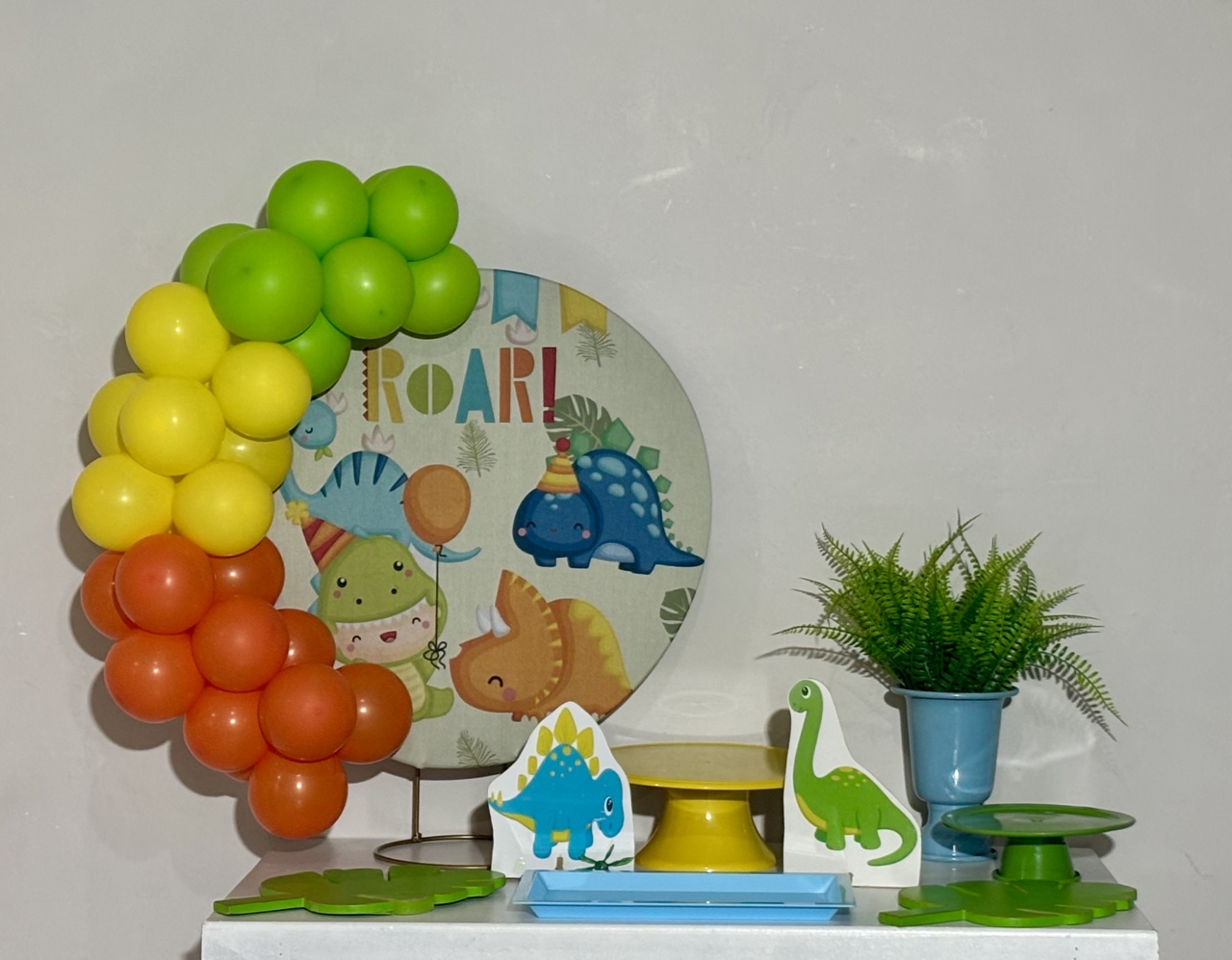 Mini Kit Dinossauro Baby 02 - Shalom Festas Pegue e Monte 