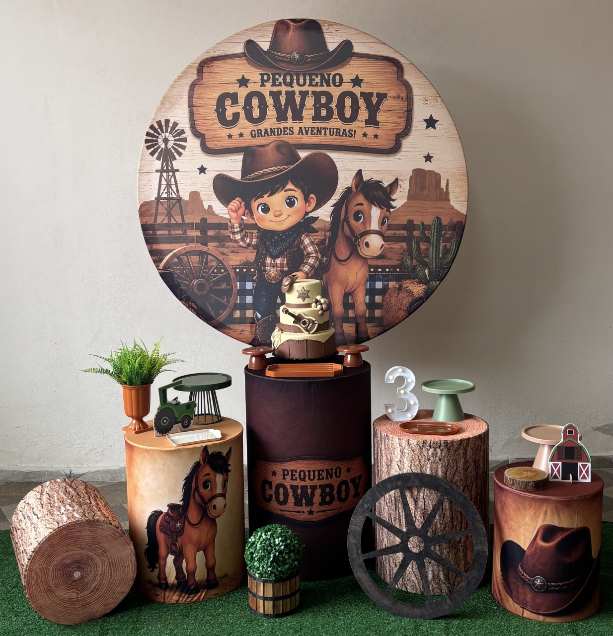 Pequeno Cowboy Fazenda 02 - Shalom Festas Pegue e Monte 