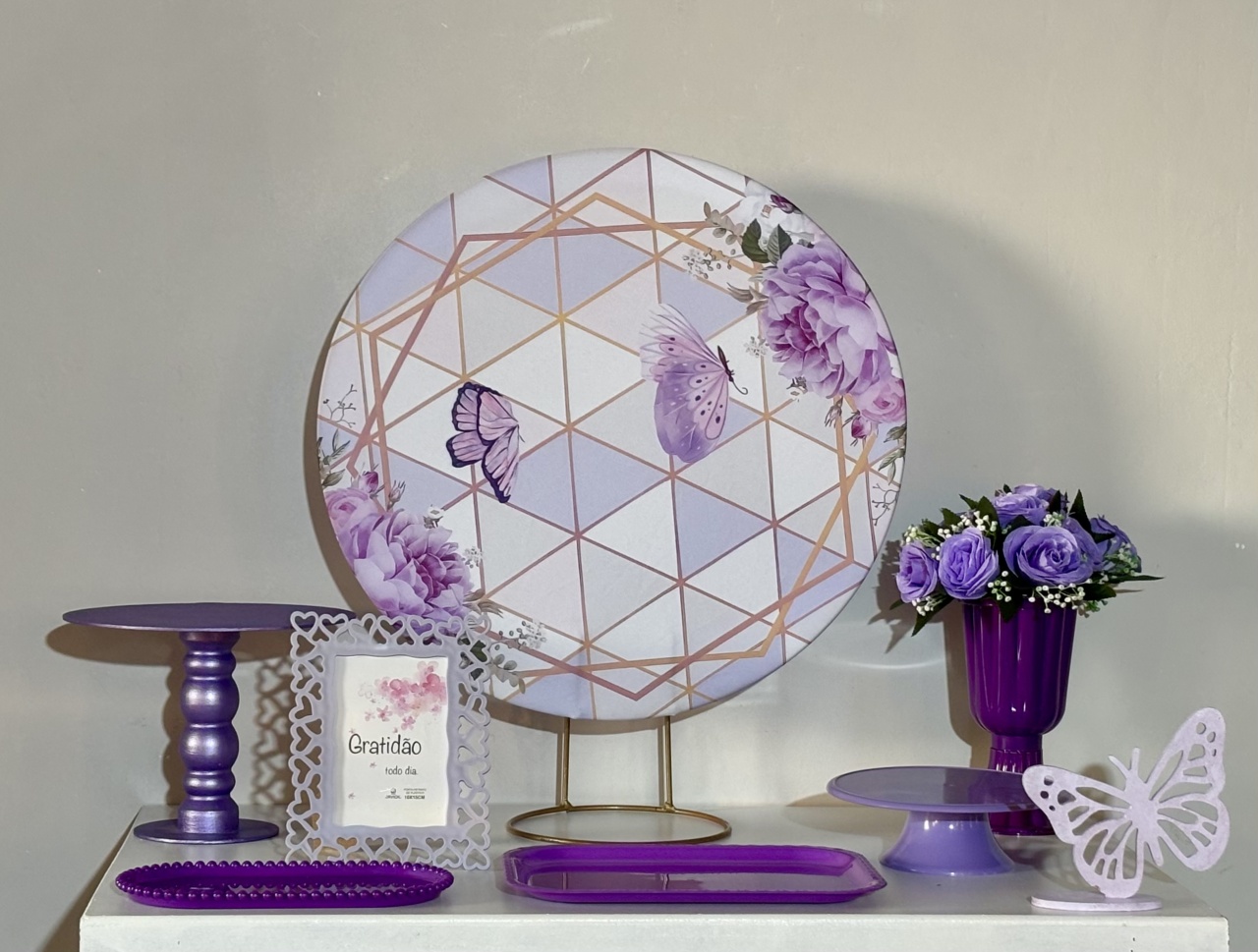 Mini Kit Lilás 05 - Shalom Festas Pegue e Monte 