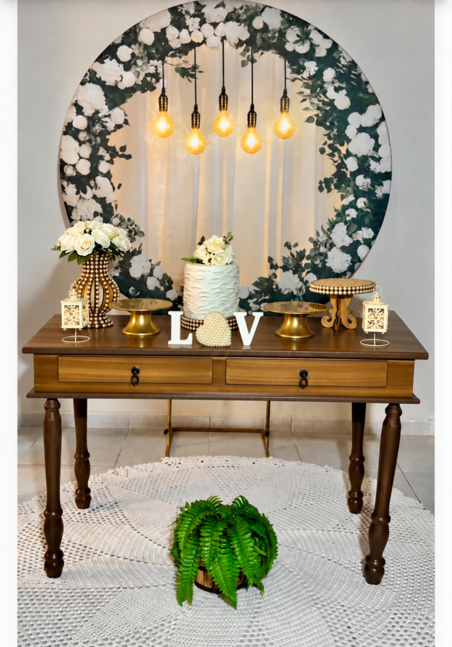 Mesa Rústica Casamento - Shalom Festas Pegue e Monte 