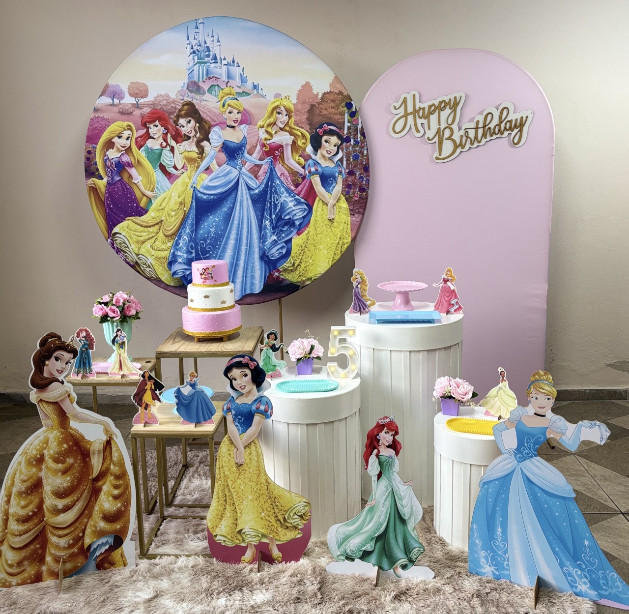 Princesas Disney Trio Ripado - Shalom Festas Pegue e Monte 