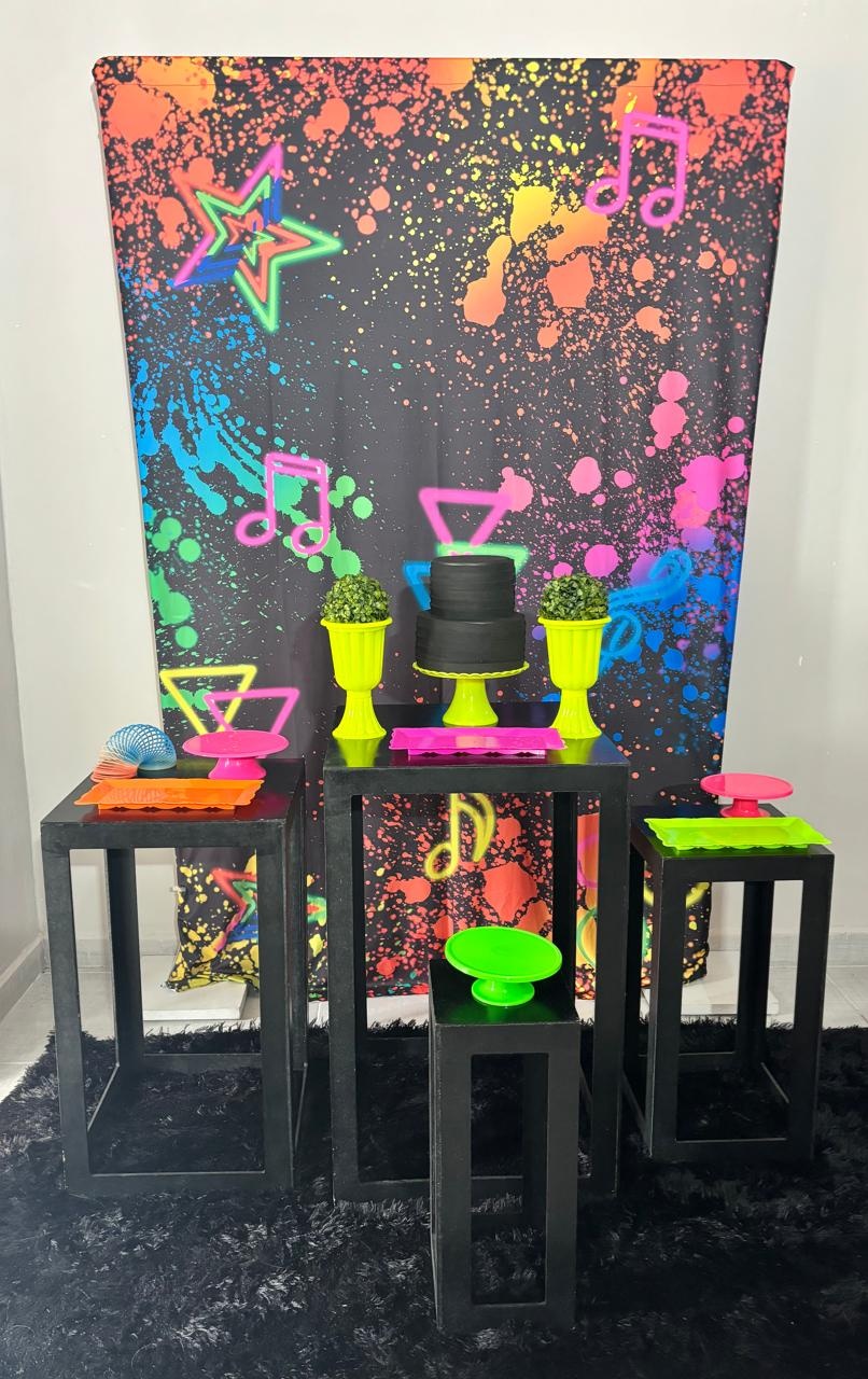 Neon Cortina - Shalom Festas Pegue e Monte