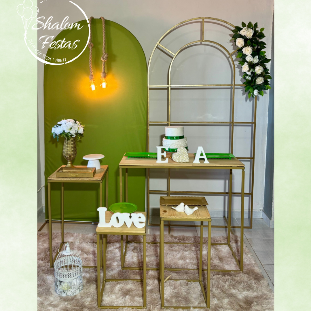 Verde Limão E Portal Janela / Casamento / Noivado /Bodas - Shalom Festas Pegue e Monte 