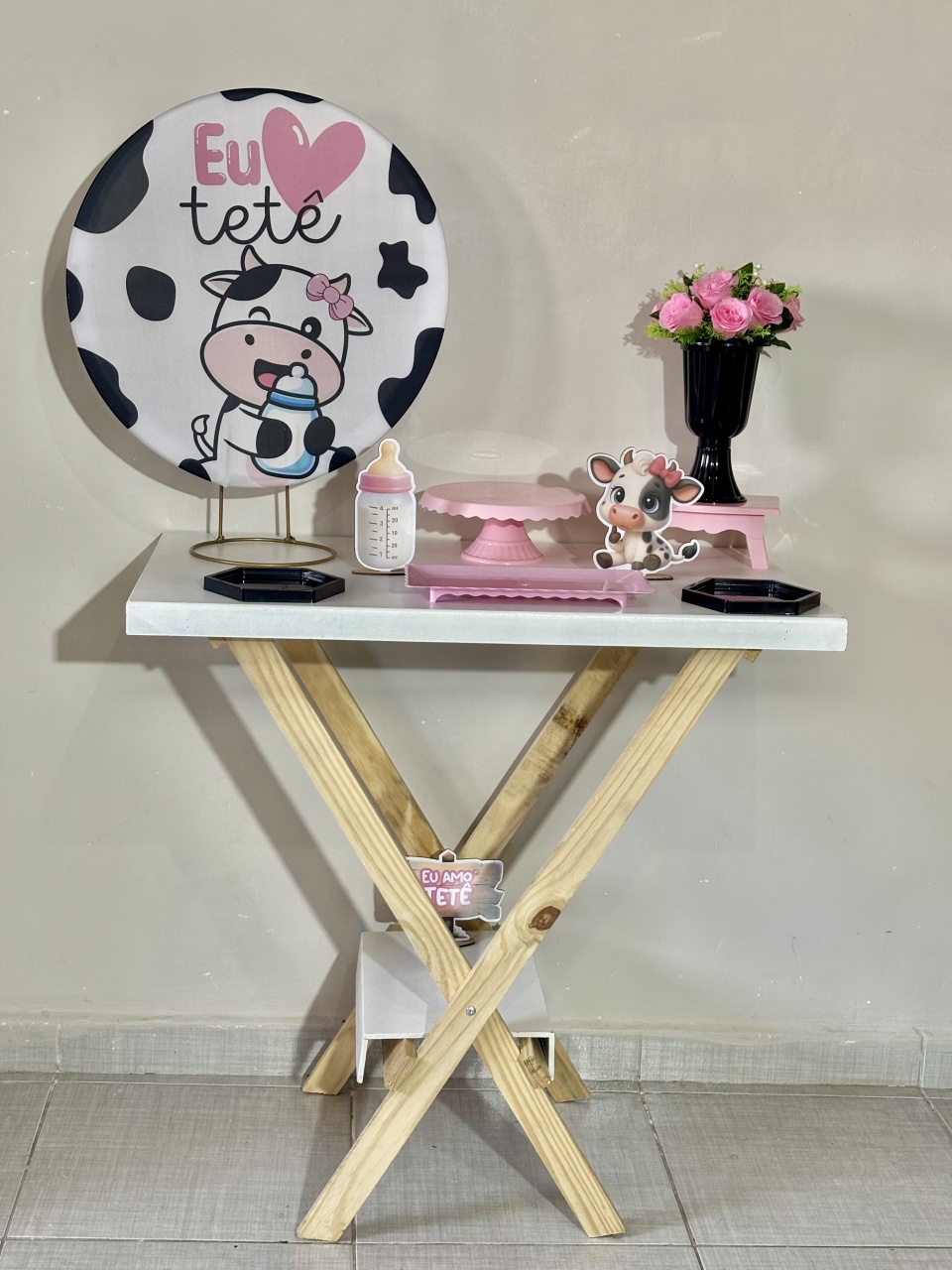 Mini Kit Amo Meu Tetê Menina - Shalom Festas Pegue e Monte 