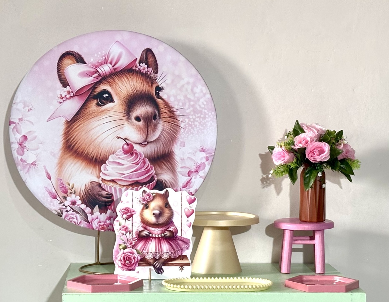 Capivara Mini Kit 01 - Shalom Festas Pegue e Monte 
