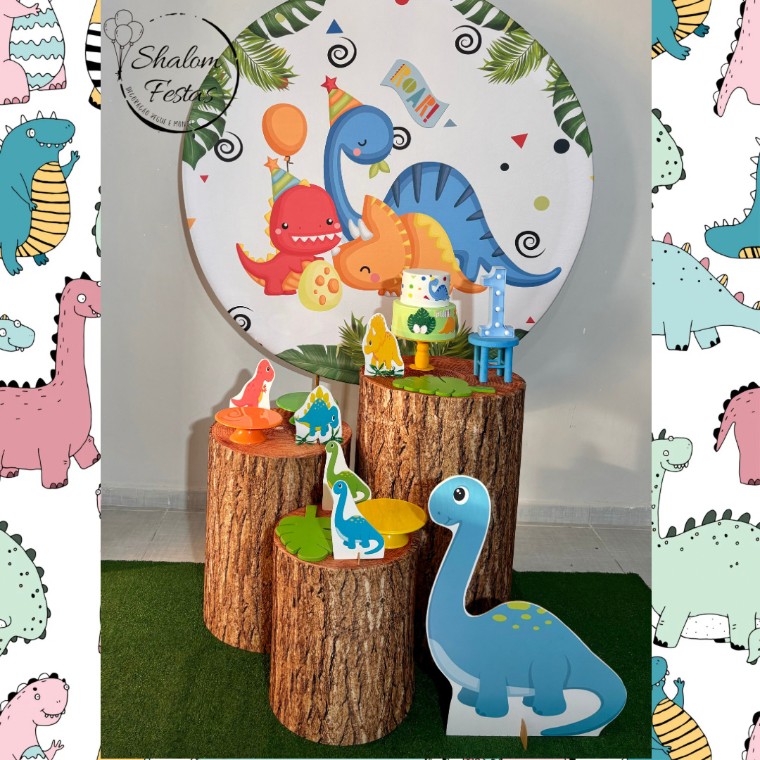 Dinossauro Baby 01 - Shalom Festas Pegue e Monte