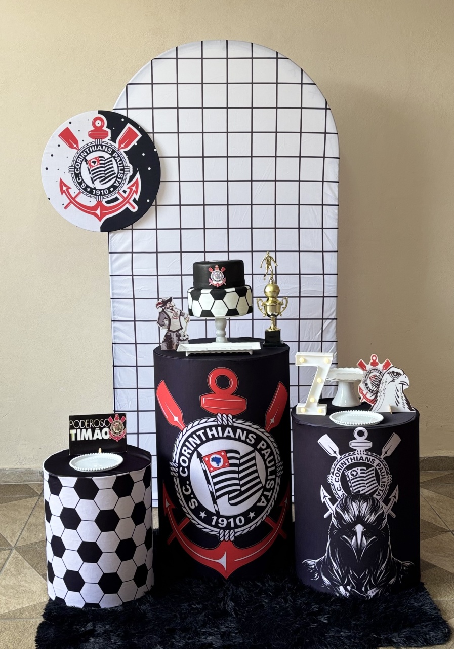 Corinthians Romano E Mini Painel - Shalom Festas Pegue e Monte 