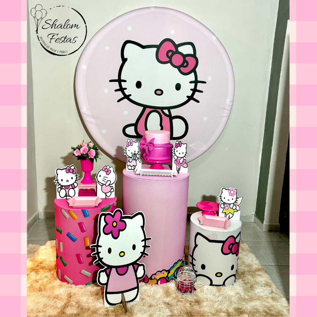 Hello Kitty 02 - Shalom Festas Pegue e Monte