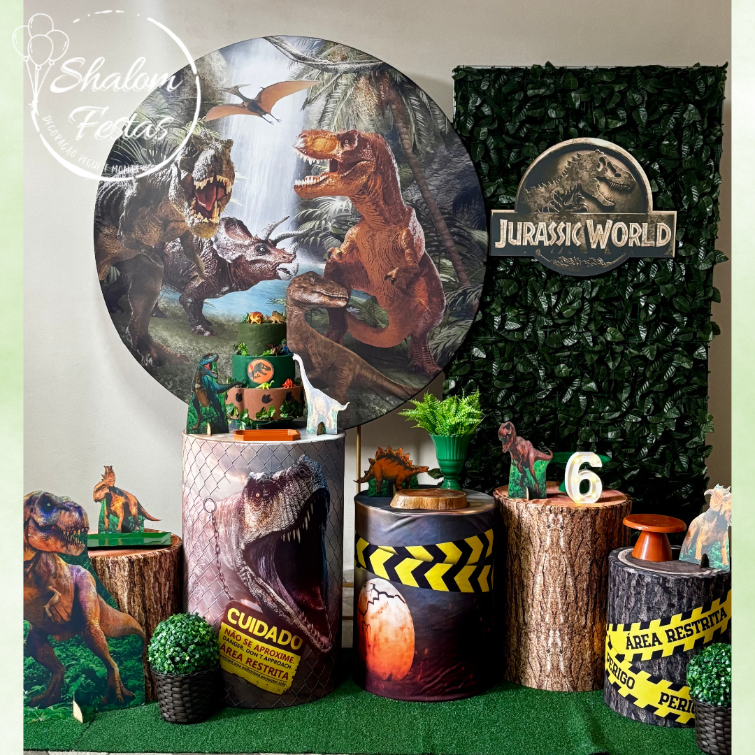 Dinossauro Jurassic Park 03 - Shalom Festas Pegue e Monte