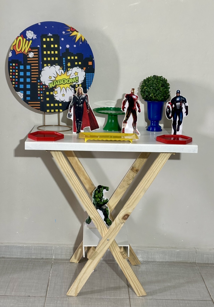 Mini Kit Vingadores 02 - Shalom Festas Pegue e Monte 