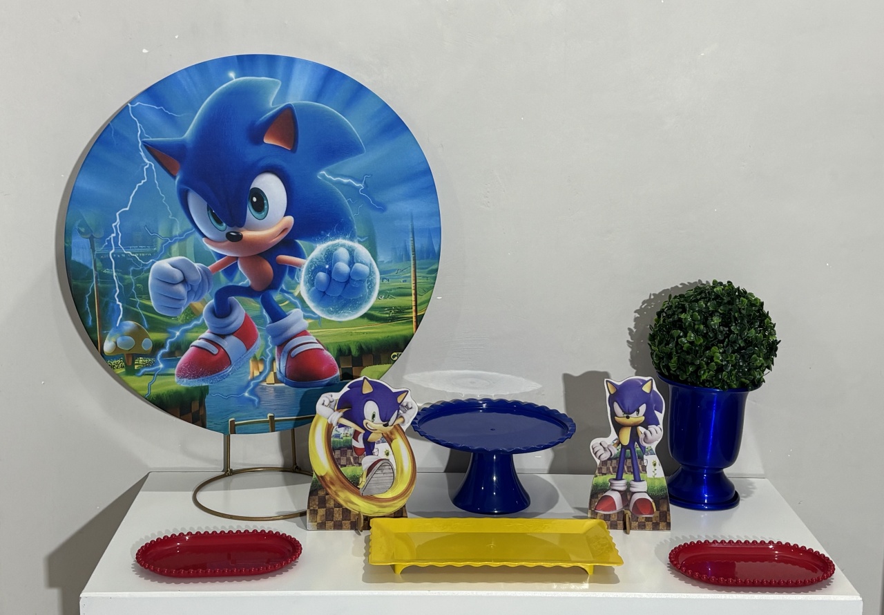Mini Kit Sonic 01 - Shalom Festas Pegue e Monte 