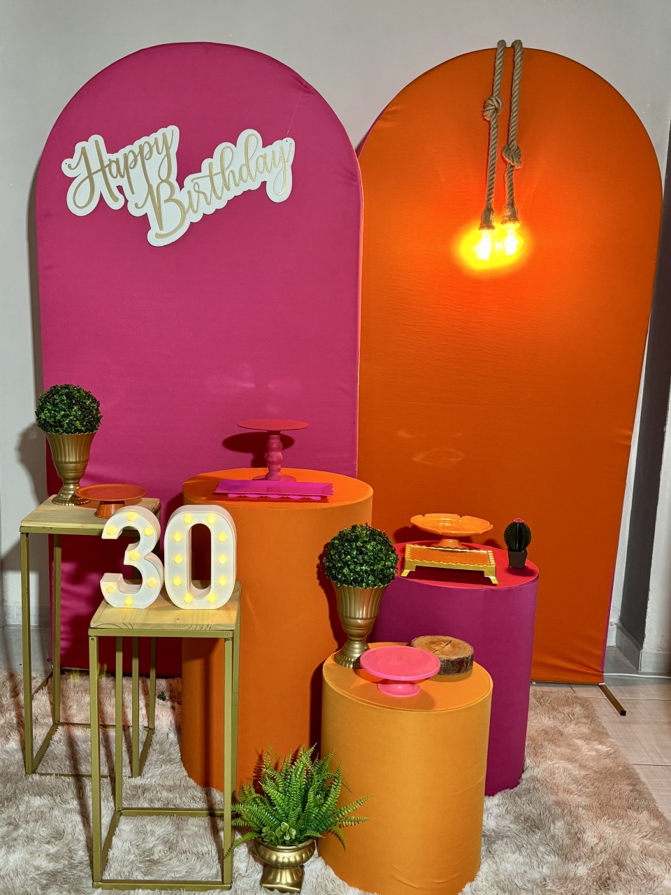 Romano Duplo Pink E Laranja - Shalom Festas Pegue e Monte 