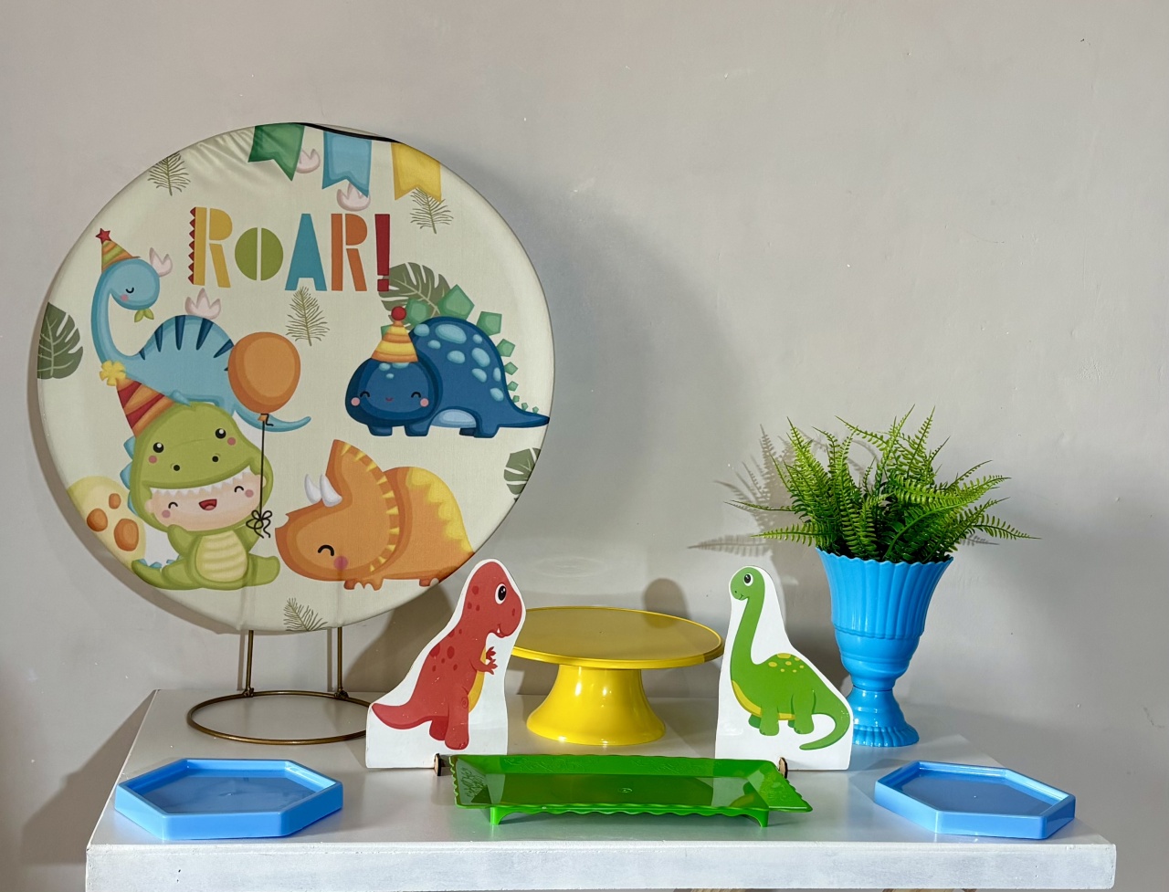 Mini Kit Dinossauro Baby 01 - Shalom Festas Pegue e Monte 