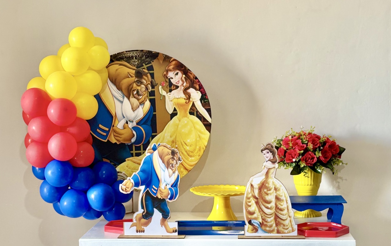 Mini Kit Bela E Fera - Shalom Festas Pegue e Monte 