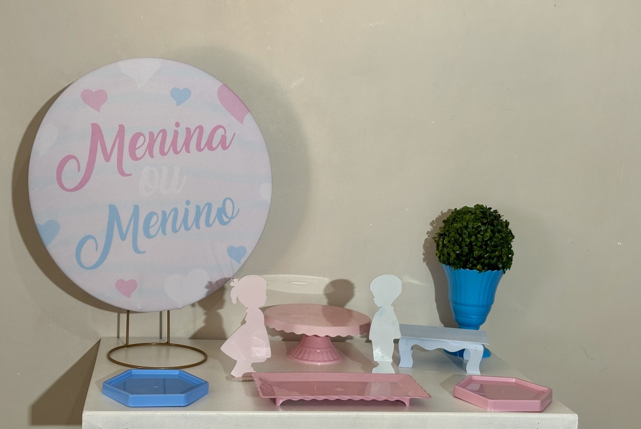 Mini Kit Chá Revelação 02 - Shalom Festas Pegue e Monte 