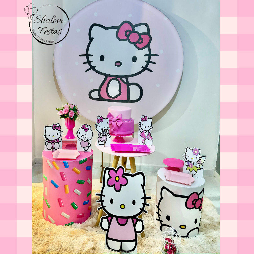 Hello Kitty 01 - Shalom Festas Pegue e Monte