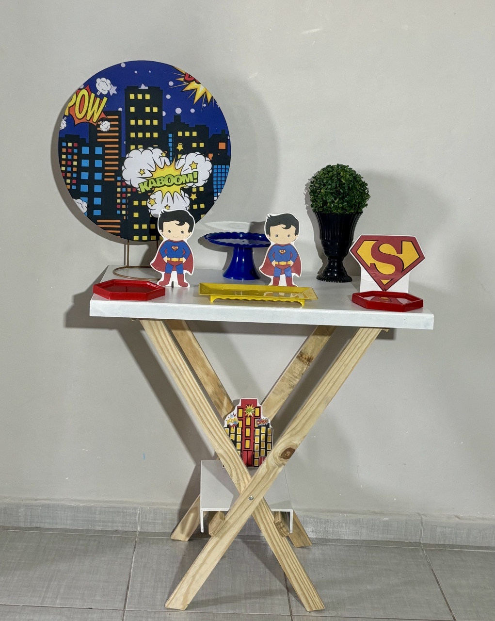 Mini Kit Superman Cute 02 - Shalom Festas Pegue e Monte 