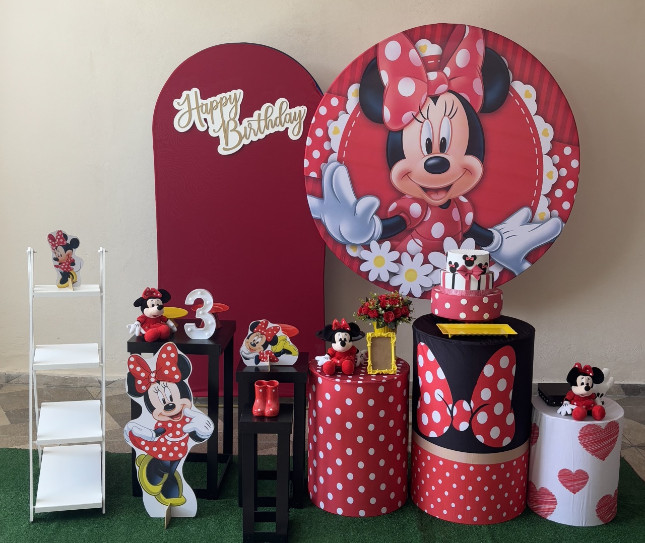 Minnie Vermelha 07 - Shalom Festas Pegue e Monte