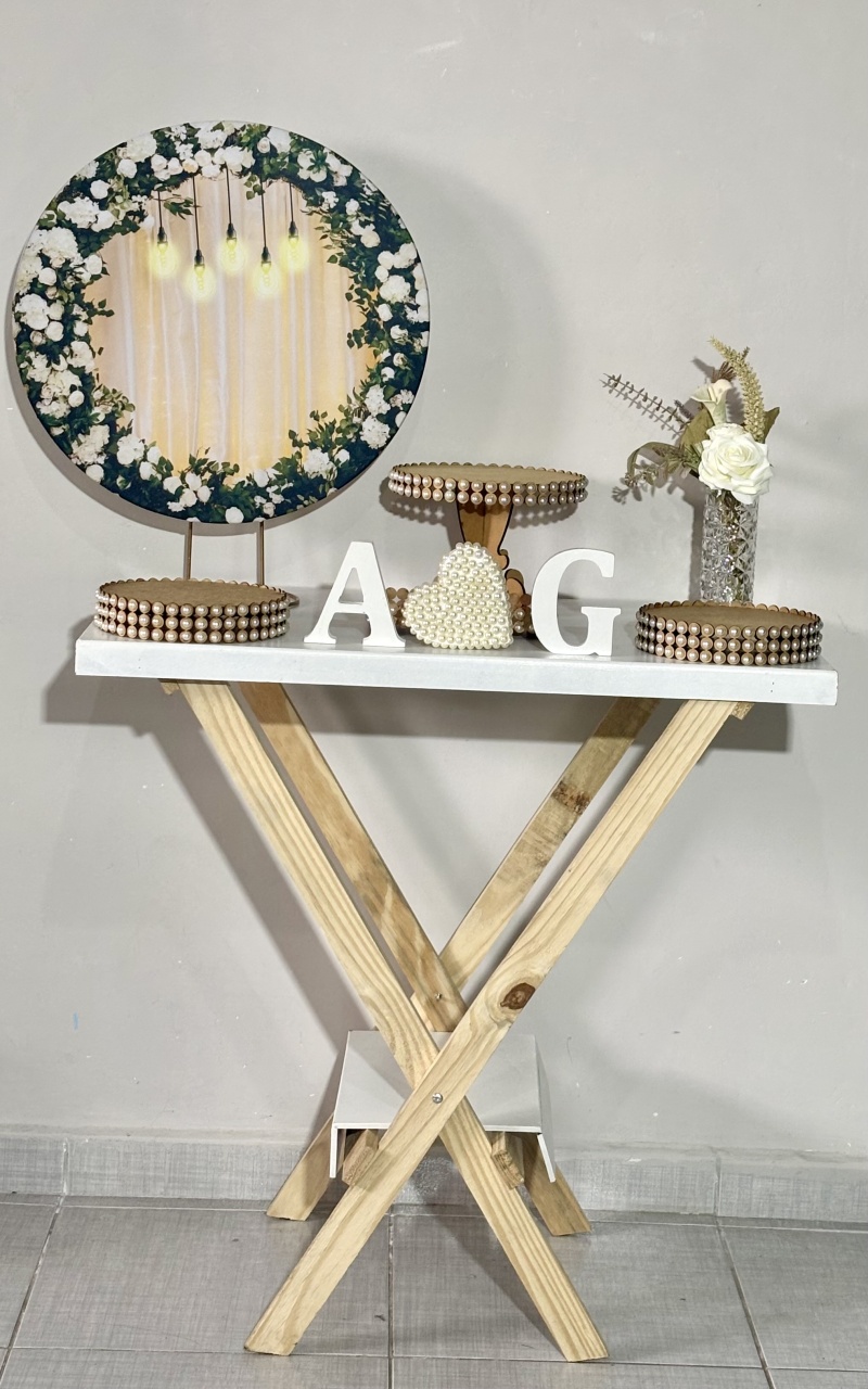 Mini Kit Floral Lâmpadas Noivado 02 - Shalom Festas Pegue e Monte 