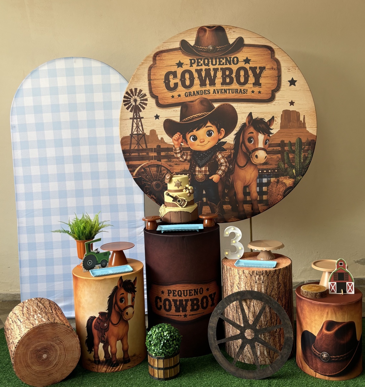 Pequeno Cowboy Fazenda 03 - Shalom Festas Pegue e Monte 