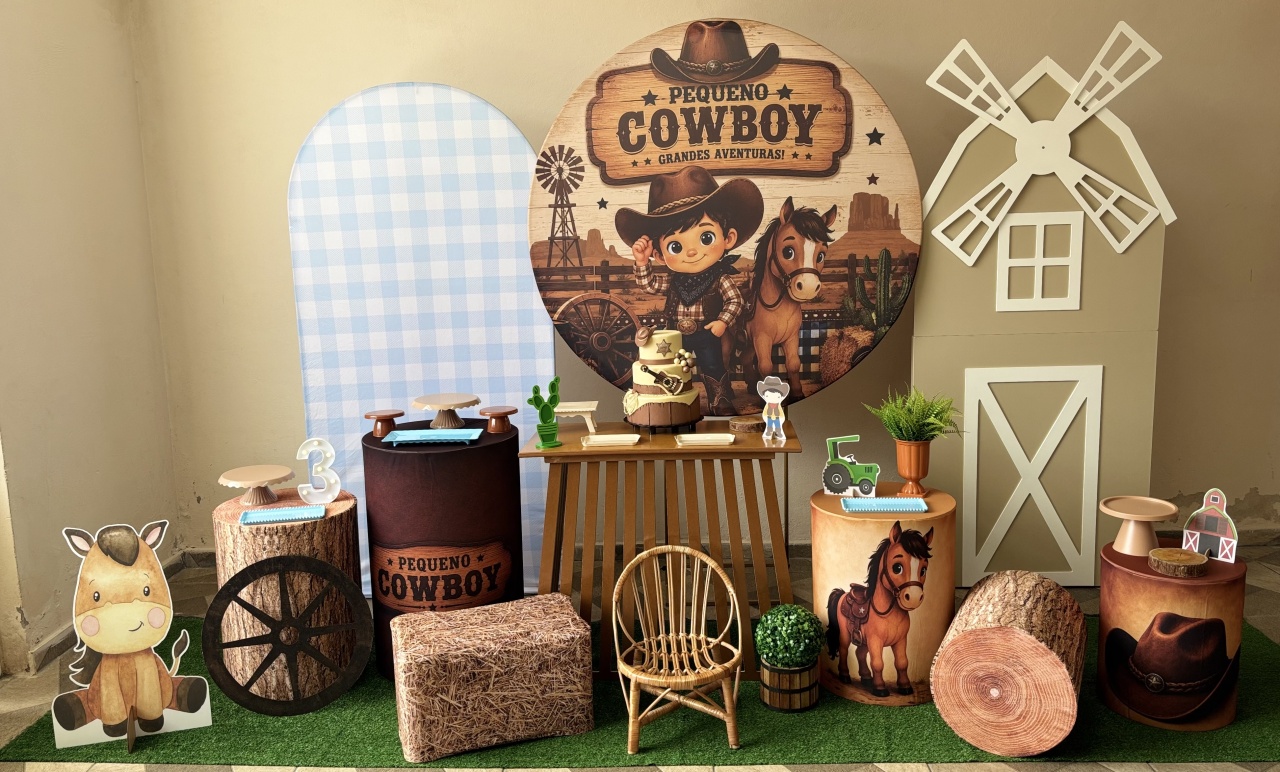 Pequeno Cowboy Fazenda 07 - Shalom Festas Pegue e Monte 
