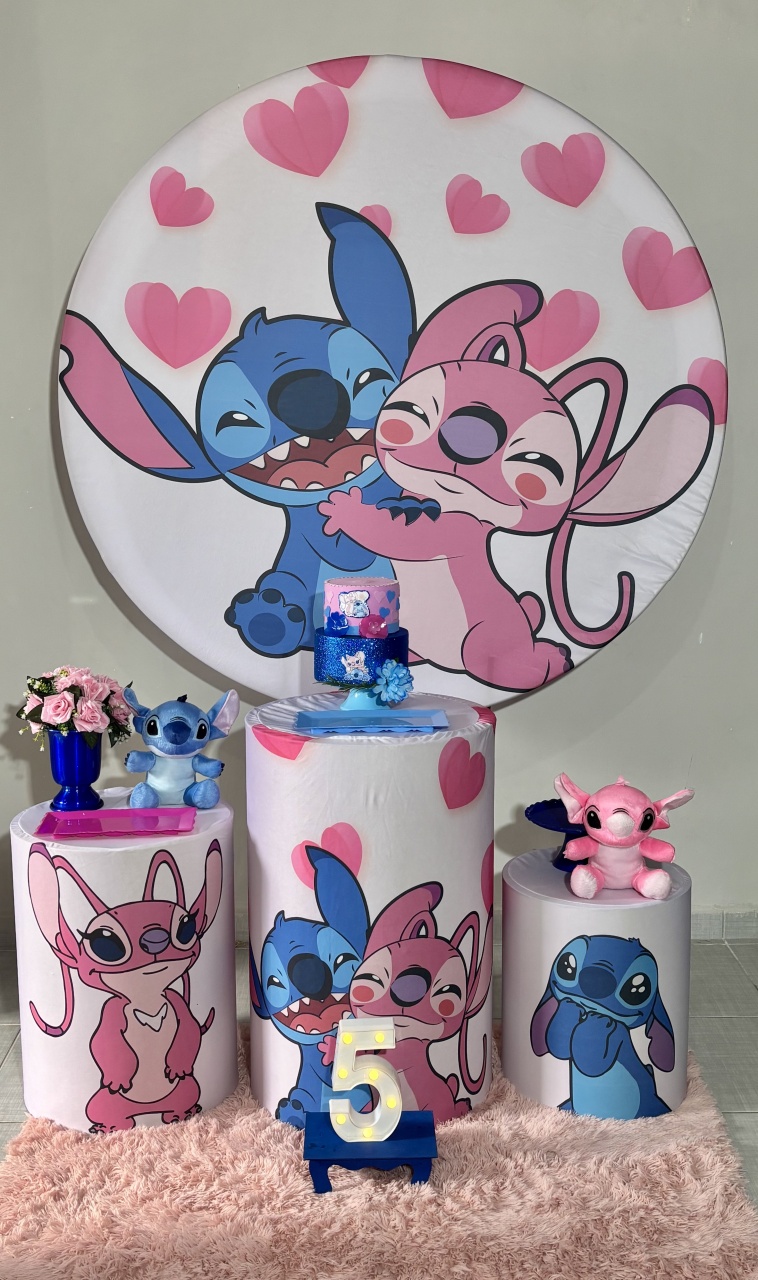 Lilo Stitch Angel 01 - Shalom Festas Pegue e Monte