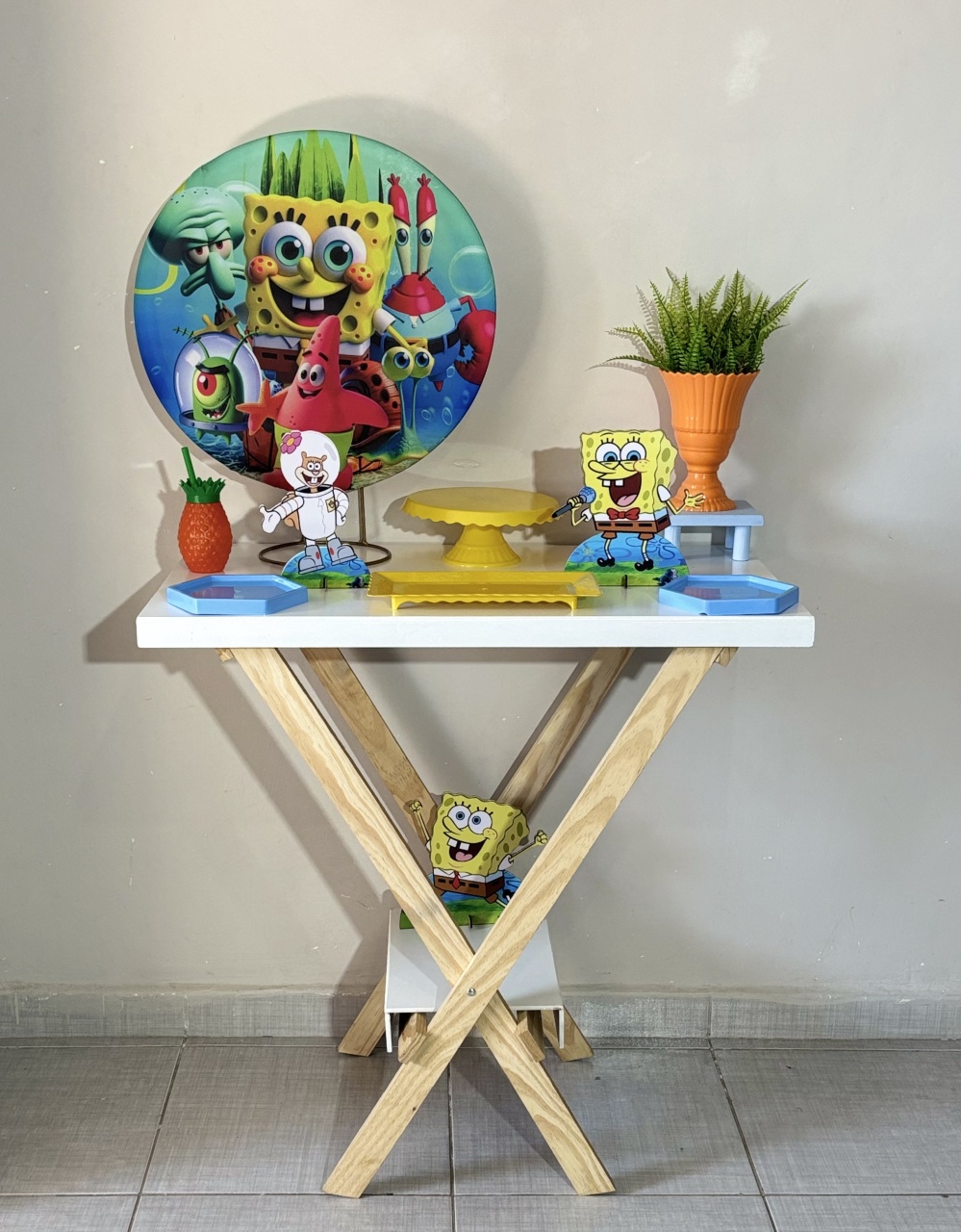 Mini Kit Bob Esponja 02 - Shalom Festas Pegue e Monte 
