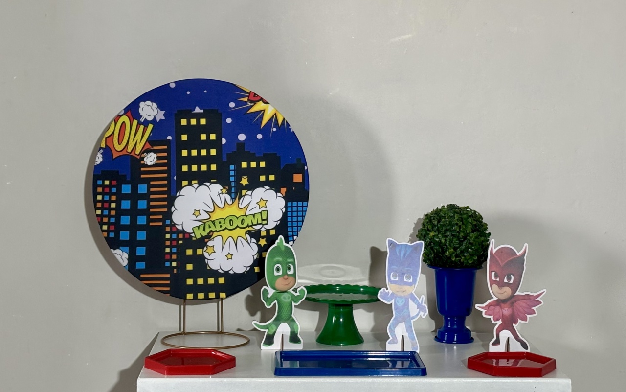 Mini Kits Pj Masks - Shalom Festas Pegue e Monte 