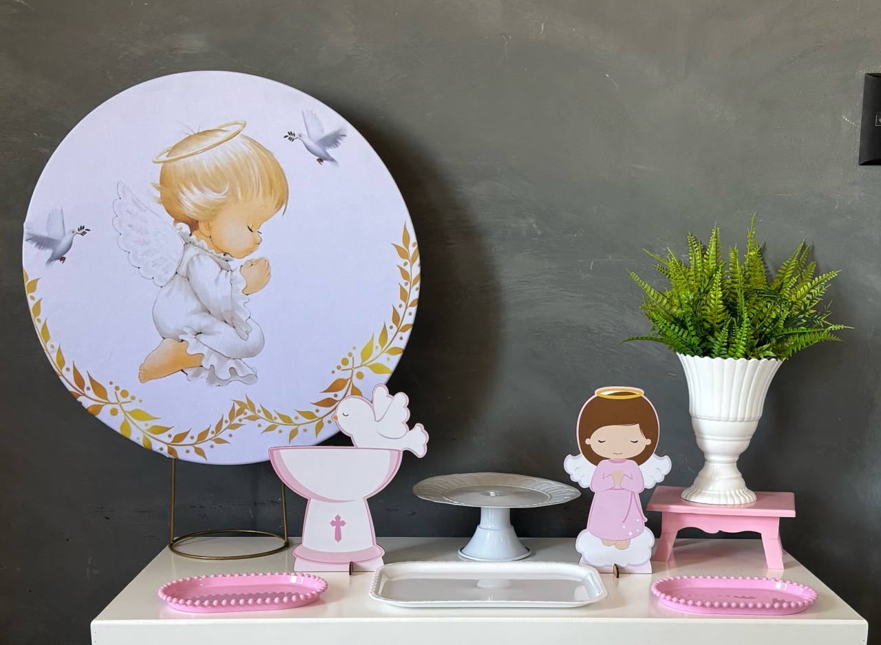 Mini Kit de Mesa Batizado 07 - Shalom Festas Pegue e Monte 