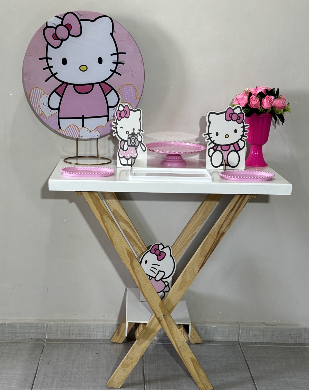 Mini Kit Hello Kitty 05 - Shalom Festas Pegue e Monte 