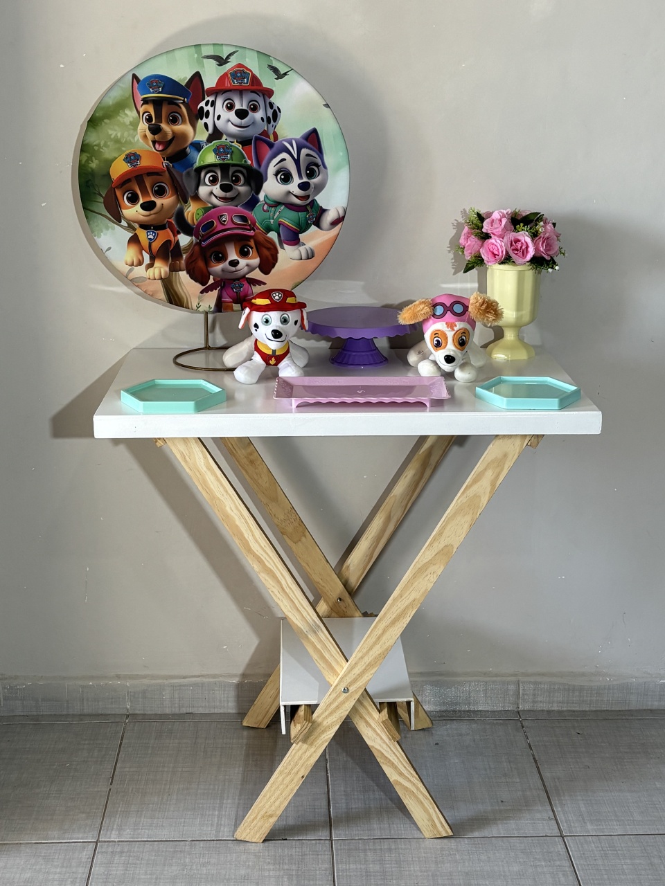 Mini Kit Patrulha Canina 02 Skaye - Shalom Festas Pegue e Monte 