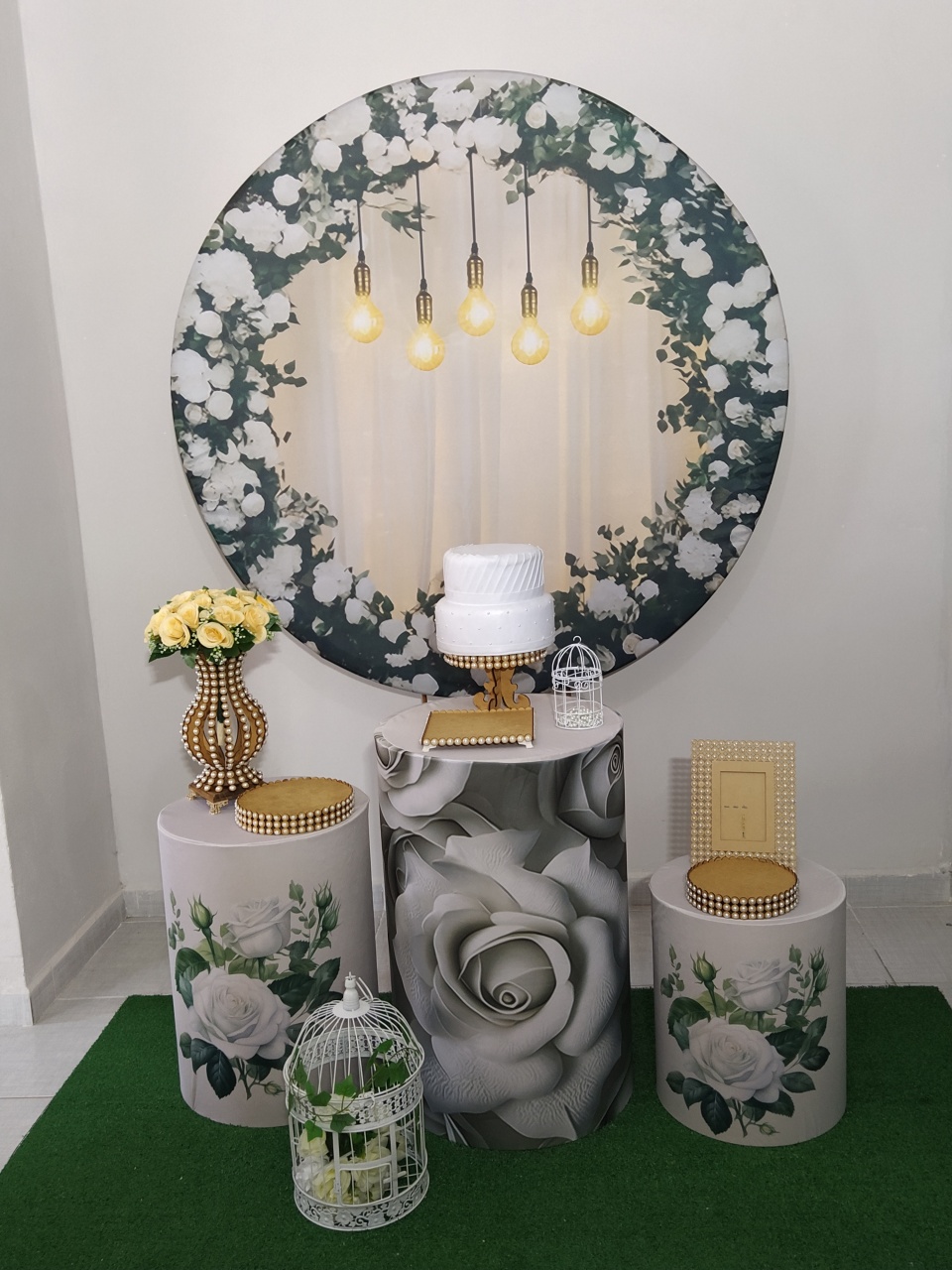 Floral Lâmpadas Pérola 01 - Shalom Festas Pegue e Monte