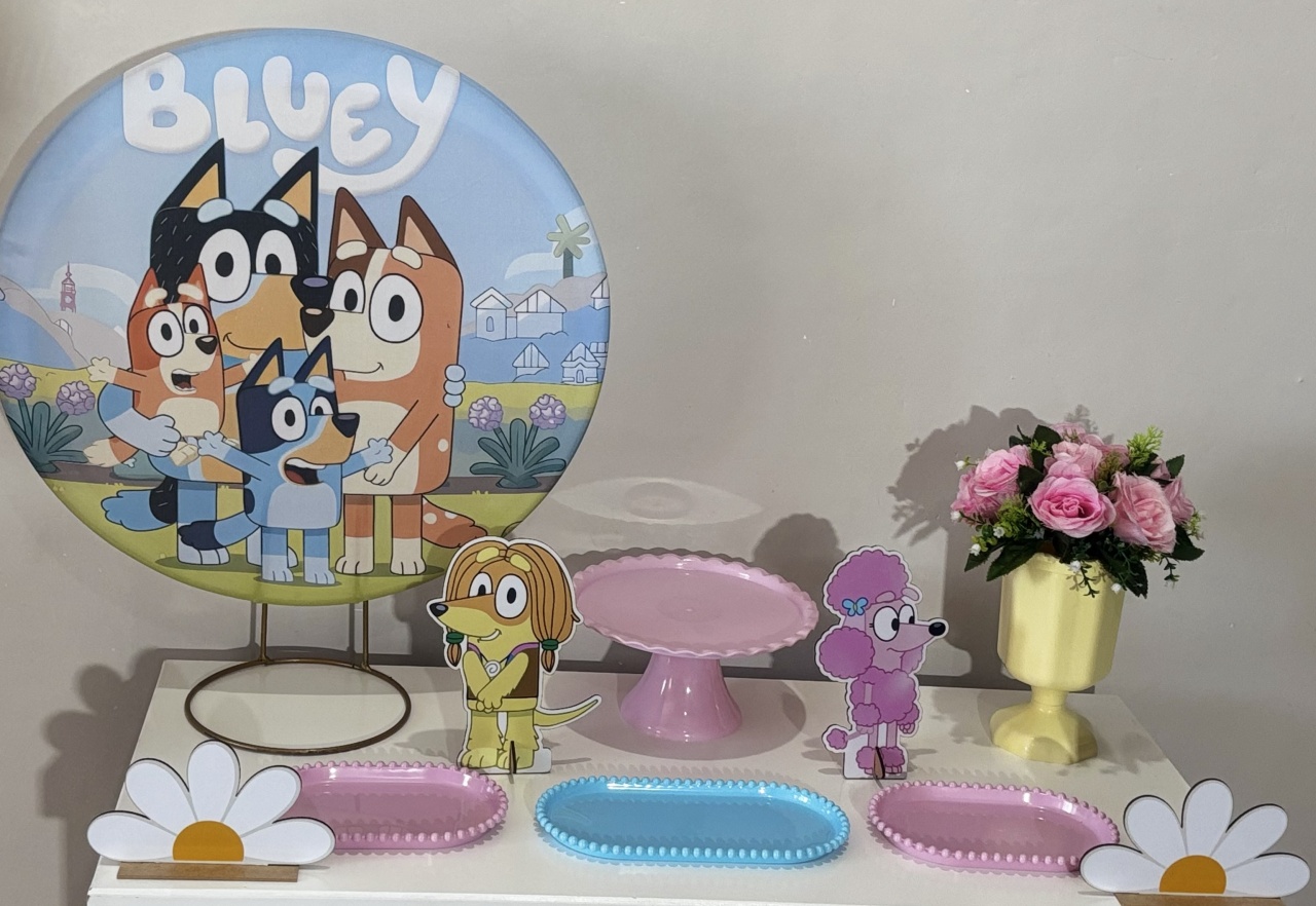 Mini Kit Bluey 04 - Shalom Festas Pegue e Monte 