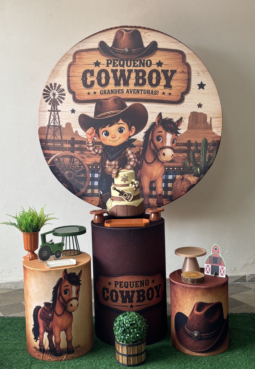Pequeno Cowboy Fazenda 01 - Shalom Festas Pegue e Monte 