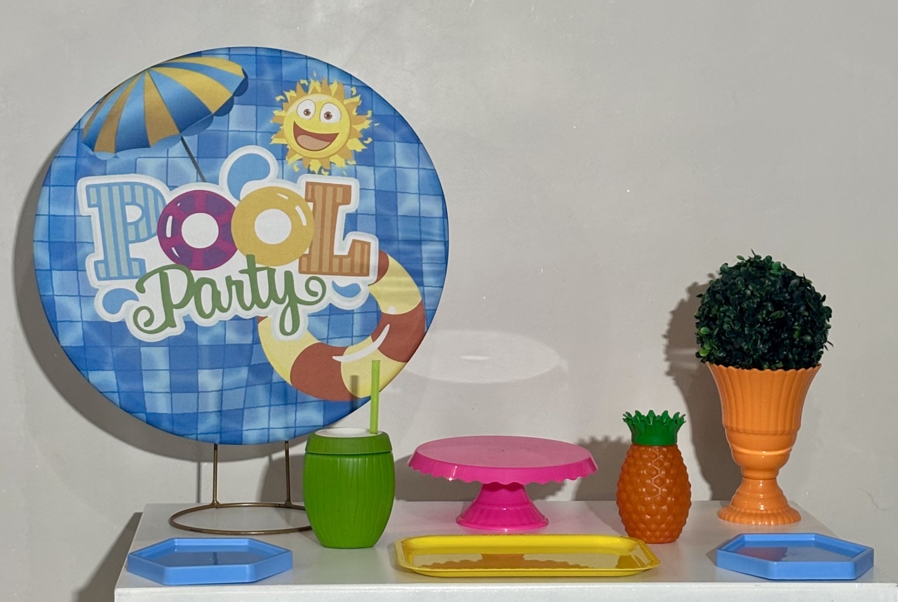 Mini Kit Pool Party 01 - Shalom Festas Pegue e Monte 
