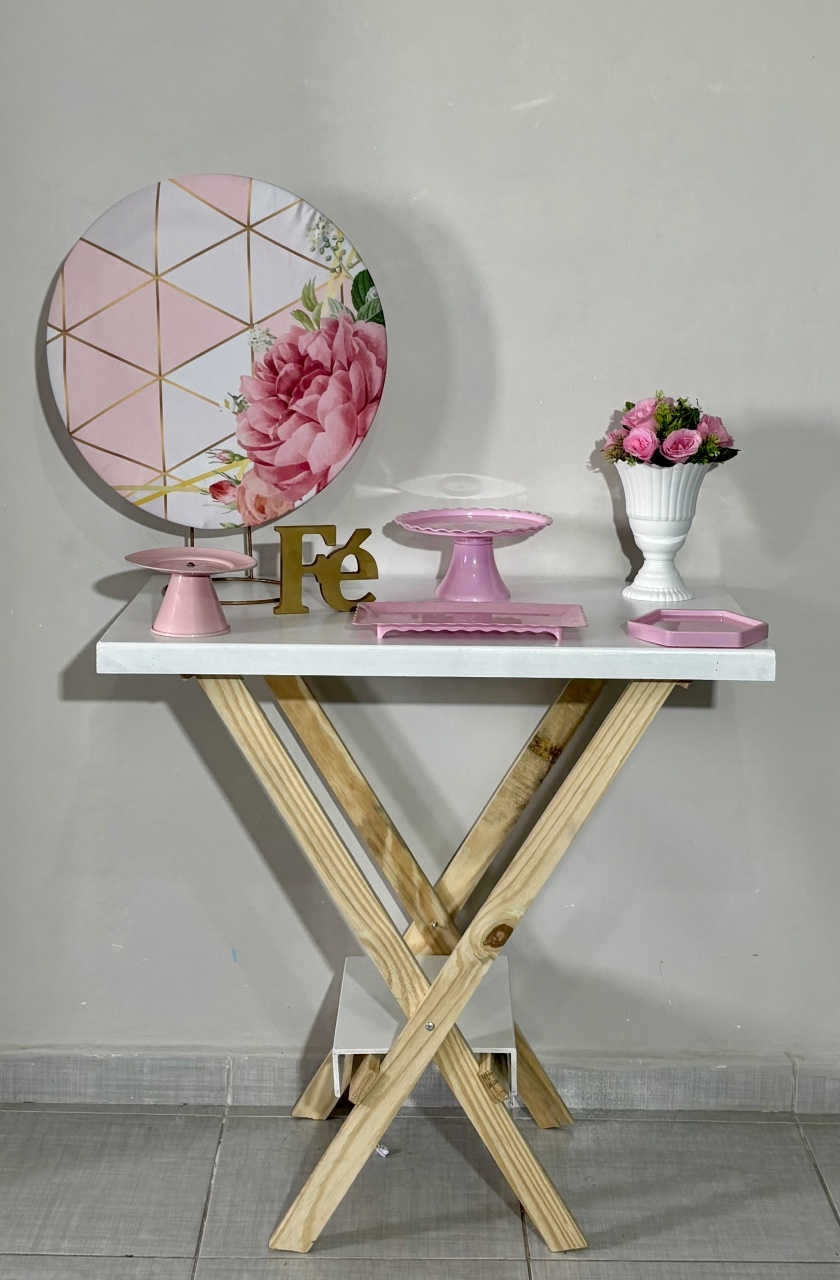 Mini Kit Floral Rosé - Shalom Festas Pegue e Monte 