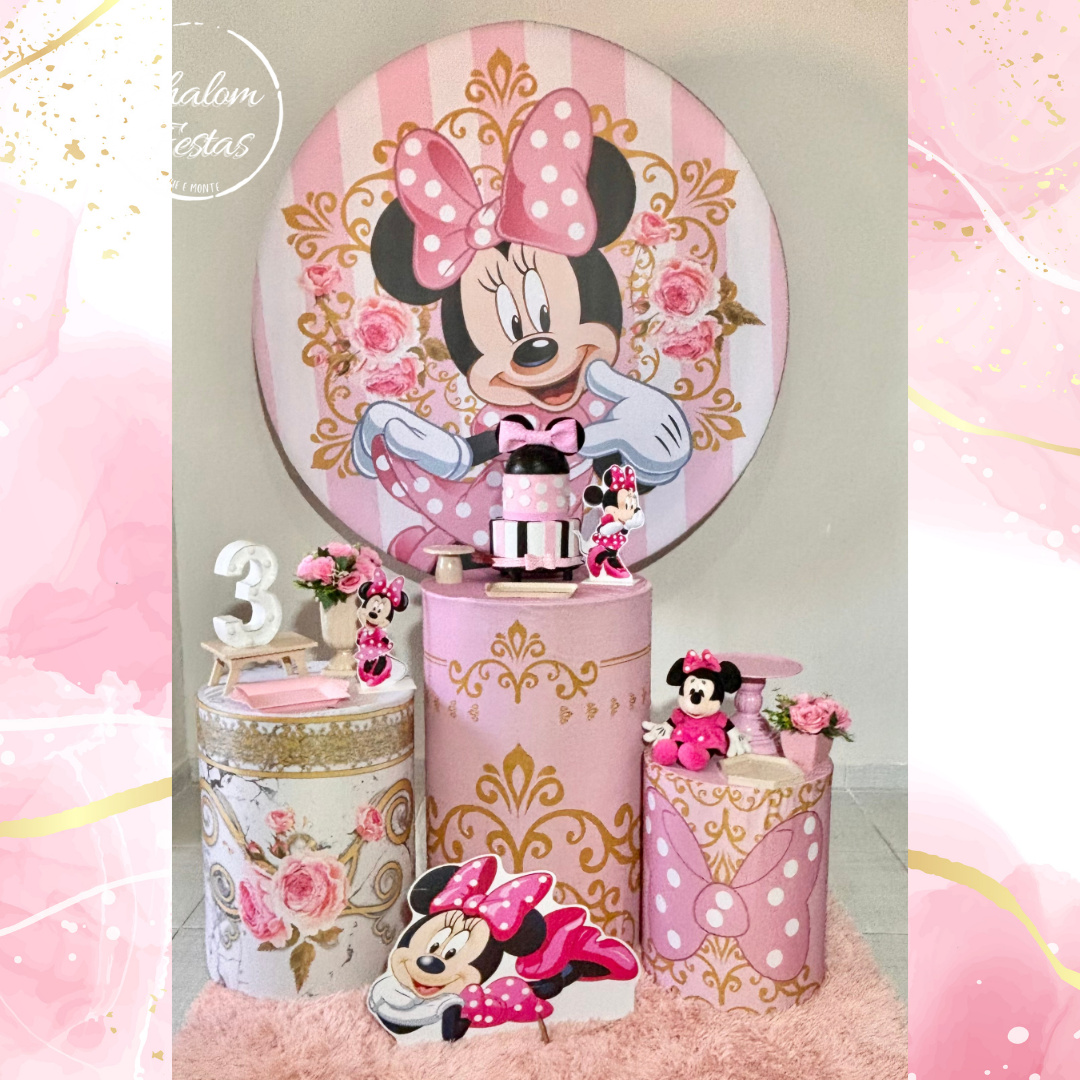 Minnie Rosa 01 - Shalom Festas Pegue e Monte