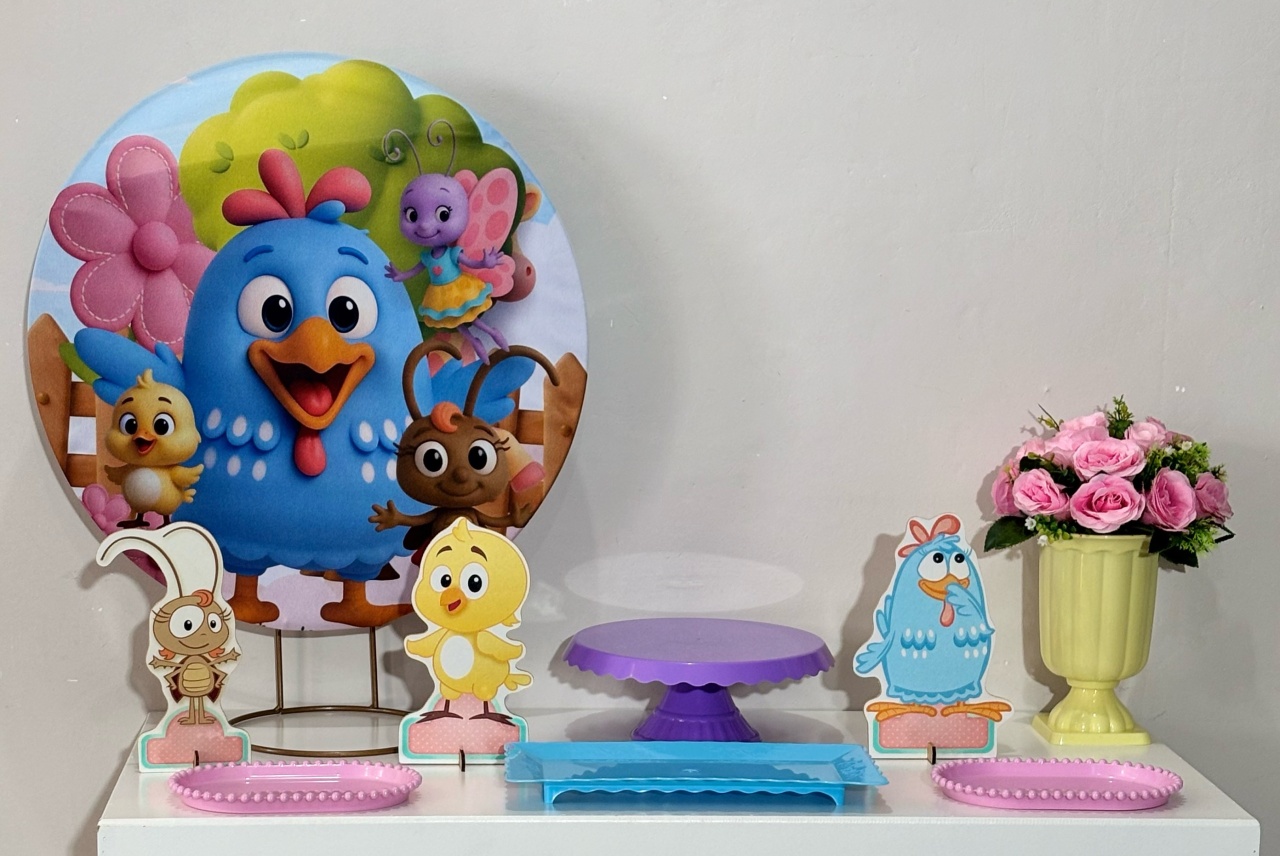Mini Kit Galinha Pintadinha 02 - Shalom Festas Pegue e Monte 