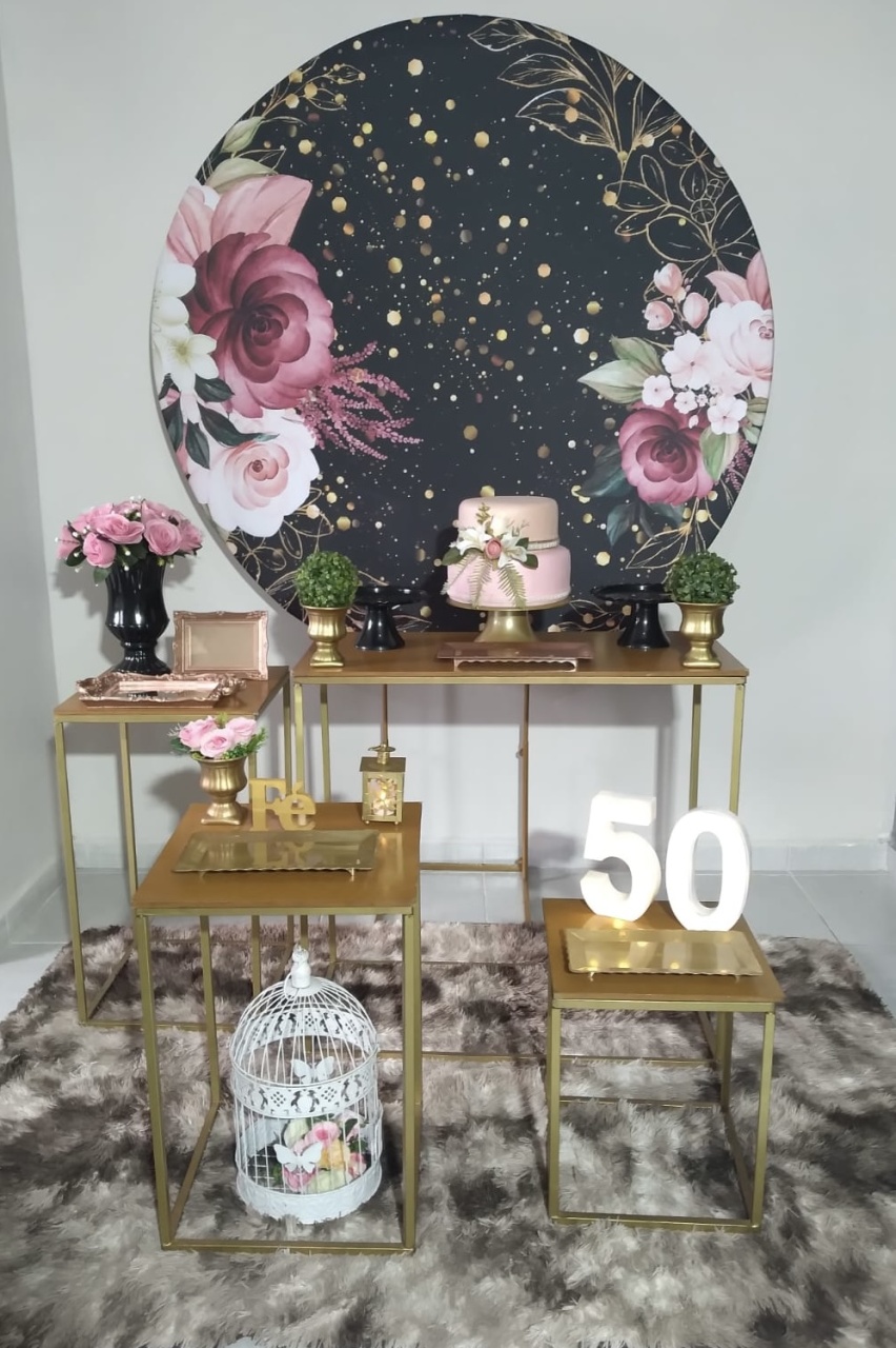 Floral Preto 05 - Shalom Festas Pegue e Monte 