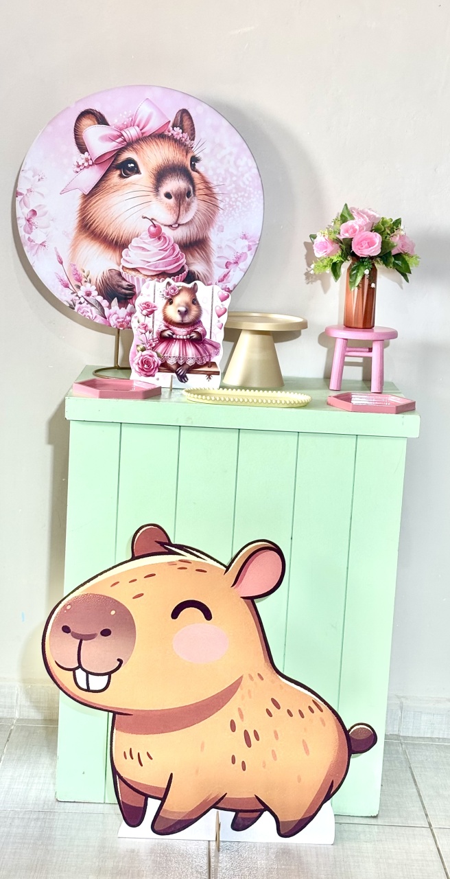 Capivara Mini Kit 04 - Shalom Festas Pegue e Monte 