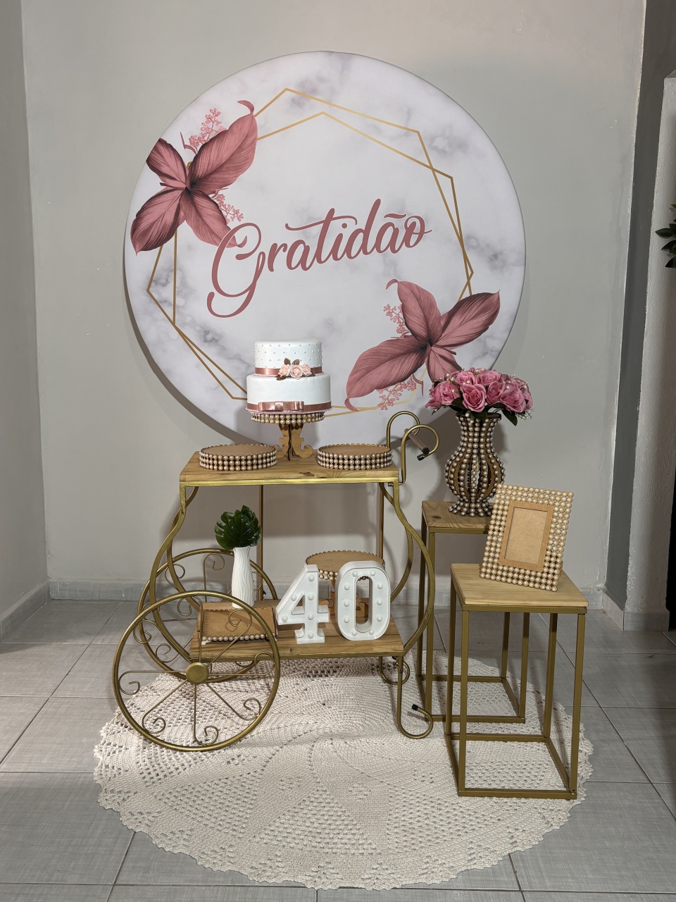 Carrinho Chá Gratidão 04 - Shalom Festas Pegue e Monte 