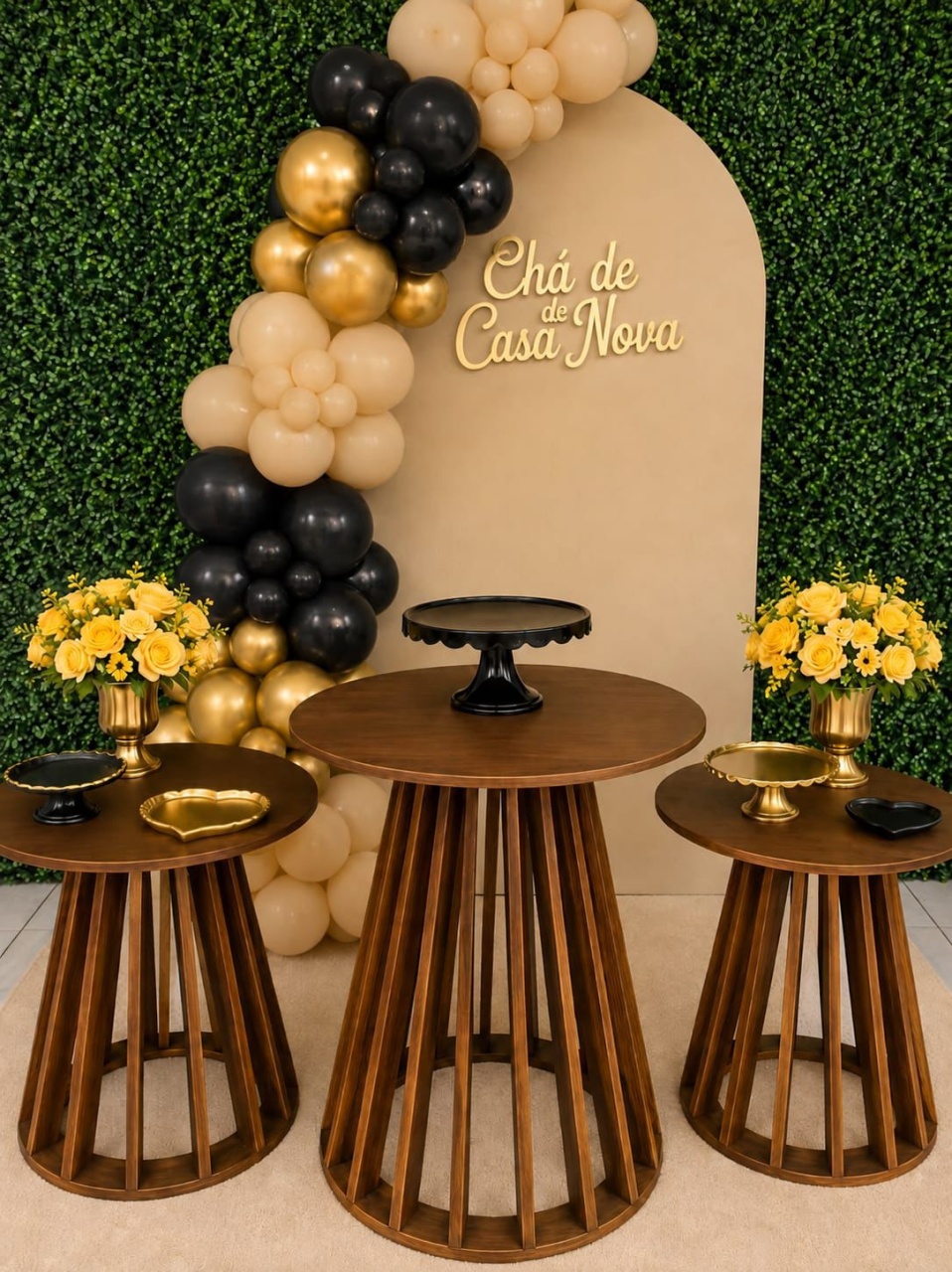 Decoração P Com Trio de Mesas Cone Ripada - Lindalci Oliveira
