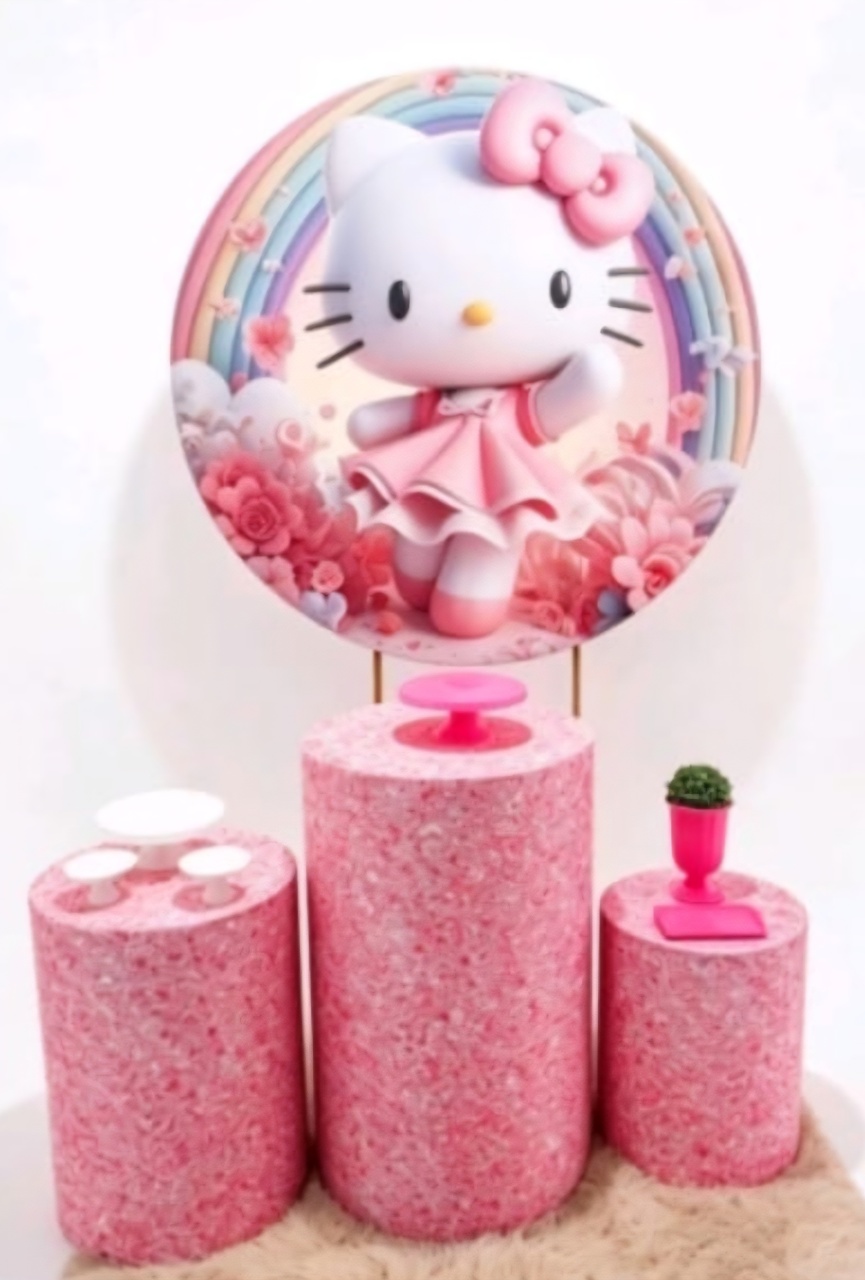 Tema Hello Kitty /Arco de Chão - Espaçocriarfestas