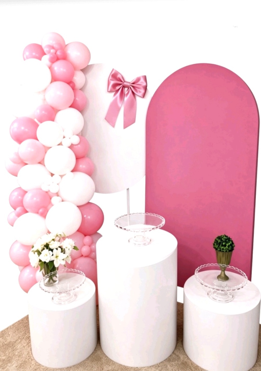 Tema Adulto Com Painel Romano Rosa - Espaçocriarfestas