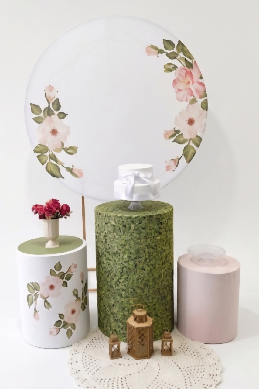 Tema Branco Verde E Rosa - Espaçocriarfestas