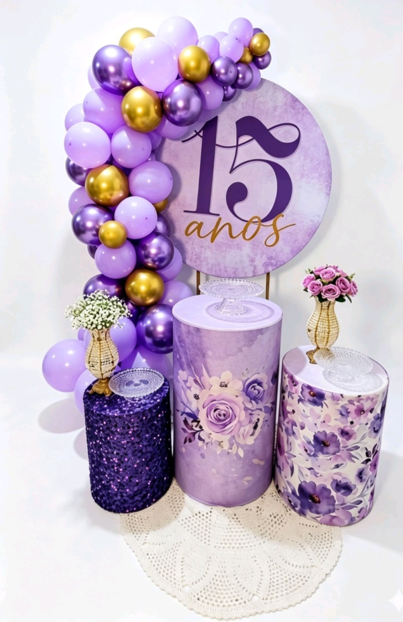 Tema 15 Anos Lilás - Espaçocriarfestas